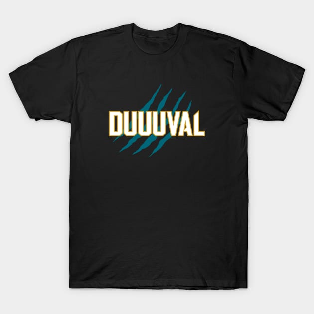 Jacksonville Jaguars - DUUUVAL! T-Shirt by Merlino Creative